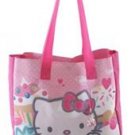 Genuine Hello Kitty Cupcake Large Shopping Tote Storage Bag & Charms Gift