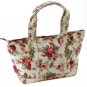 Shabby Chic Vintage Floral Flowers Orange Green Oil Cloth Shoulder Satchel Bag