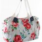 Shabby Chic Vintage Floral Flowers Orange Green Oil Cloth Shoulder Satchel Bag
