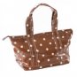 Shabby Chic Vintage Blue White Spotty Polka Dot Posh Oil Cloth Ladies Handbag