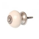 Round Ceramic Drawer Knob Door Knobs Handle Black Ivory