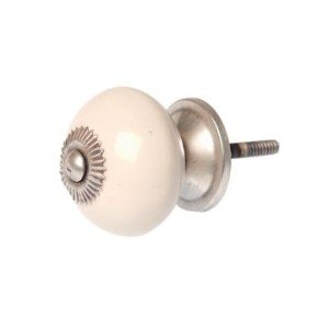 Round Ceramic Drawer Knob Door Knobs Handle Black Ivory