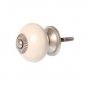 Round Ceramic Drawer Knob Door Knobs Handle Black Ivory