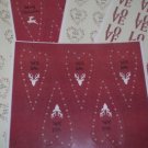 East of India With Love Reindeer Gift Wrap Craft Card Making 8 Red Sticker Sheet