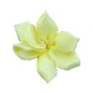 Berisford Craft Sewing 30 Yellow 6 Petal Ribbon Flowers