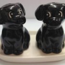 Cute Black Dogs Salt Pepper Shakers Ceramic Funky Gift