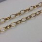 9ct Solid Real Yellow Gold 22" Large Oval Hoops 2g Belcher Chain/Necklace Gift