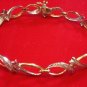 GENUINE 9ct Solid Gold Real Diamonds Wavy Twist Ladies Bracelet Christmas Gift
