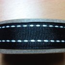 East Of India 3m Craft Spool Black with White Stitch Edge Gift Ribbon Reel New