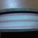 East Of India 3m Craft Spool Cream Vintage Pink 3 Stripe Gift Ribbon Reel New