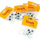 8 x Googly Goo Goo Toy Stick On Moving Eyes Pack 15mm