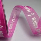 Pink Organza Happy Birthday 15mm x 3.5m Ribbon Reel