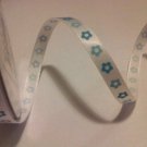 Pretty Baby Blue Sky Flowers 6mm x 4m Craft Ribbon Reel