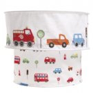 Boys Nursery Cars Fire Engine Traffic Cotton 2Tier Round Ceiling Lamp Shade Gift