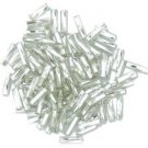 Craft Factory 7mm Sewing Twisted Bugle Beads 15g Silver