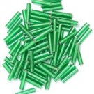 Craft Factory 9mm Sewing Long Bugle Beads 15g Green