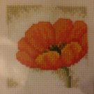 Vervaco Learn Cross Stitch Kit Poppy Flower 3.2" SALE