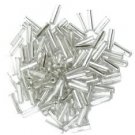 Craft Factory 6mm Sewing Craft Bugle Beads 15g Silver