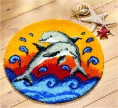 Vervaco Dolphins Latch Hook Rug Kit 2566\37.065 SALE