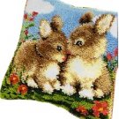 Vervaco Cushion Latch Hook Kit 16" x 16" Bunnies SALE