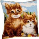 Vervaco Cushion Cross Stitch Kittens 16" Tapestry Kit