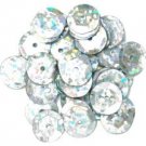 Craft Factory 10mm Sewing Hologram Sequins 5g - Silver