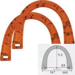 Clover Amber U Shape Plastic Pair 11cm Bag Tote Handles