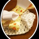 YELLOW & ORANGE FLOWER BOW W/ HEADBAND
