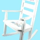 White Flowers Rocking Chair