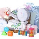 Twins Baby Deluxe Gift Basket ~ Pink and Blue ~ Twin boy and girl