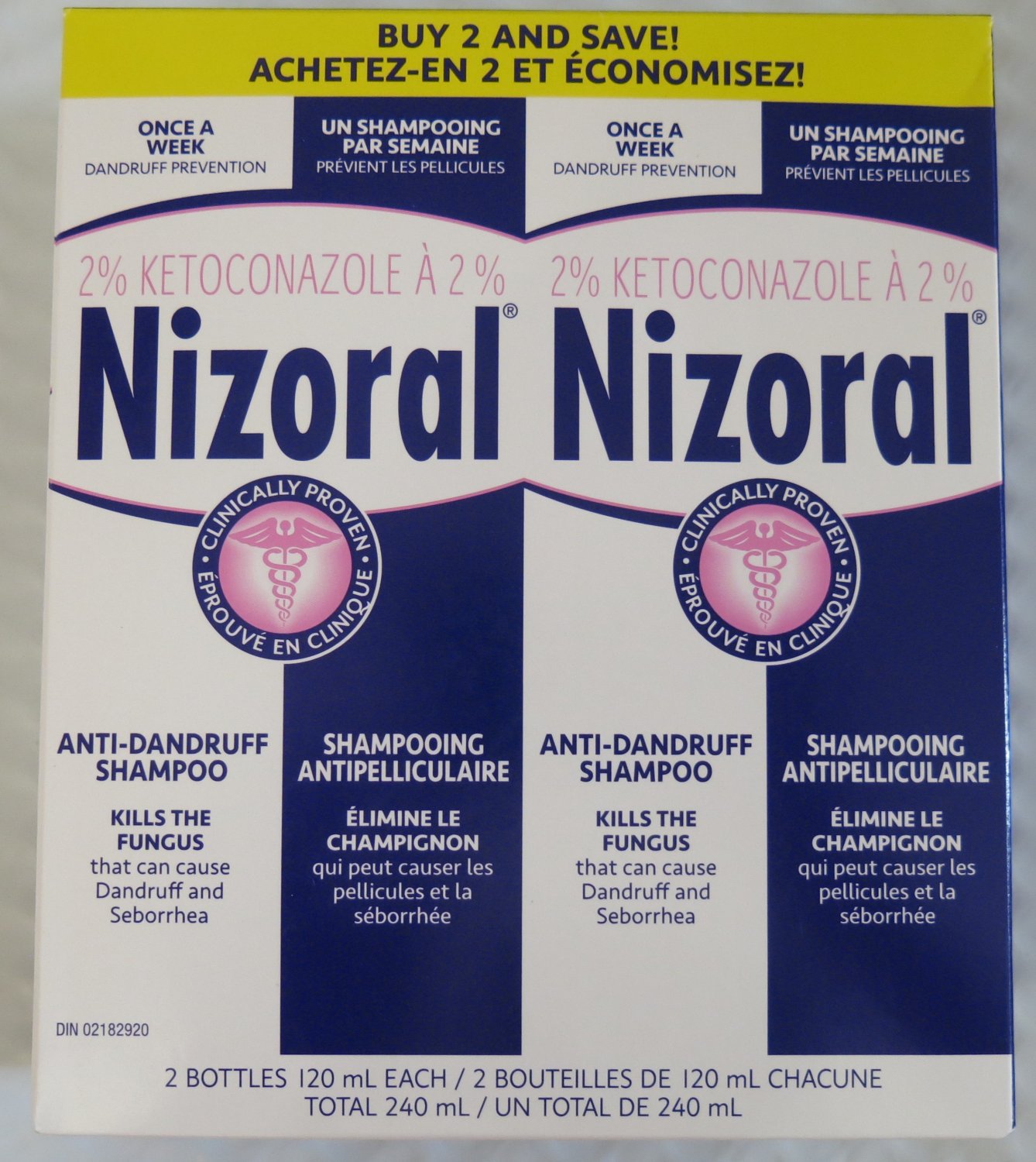 Nizoral Anti Dandruff Shampoo -  120 ml X (240 ml total)