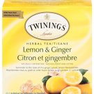 (Pack of 2) Twinings of London Lemon & Ginger Tea - 50 Teabags Pack