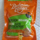 Buderim Ginger Bears Ginger Gummy Bears Gluten Free Snack 200 gram Pack (Pack of 5)