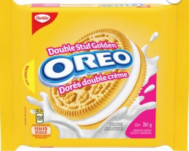 (Pack of 5) Christie Oreo Double Stuf Golden Sandwich Cookies - 261 gram Pack
