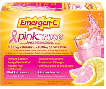 Emergen-C Pink Lemonade 1000mg Vitamin C Supplement Fizzy Drink Mix - 30 Sachet Pack X 2