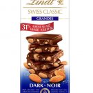 Lindt Swiss Classic Grandes 31% Almond Sea Salt Dark Chocolate Bar - 150 gram Pack (Pack of 10)
