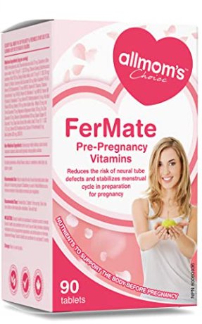 Allmom's Choice FerMate Pre- Pregnancy Vitamins - 90 Tablets Pack