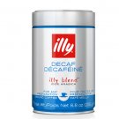 Illy Ground Espresso Classico Decaffeinated Coffee - 250 gram Tin Pack (Pack of 3)