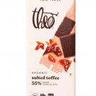 Theo Organic Salted Toffee 55% Dark Chocolate Bar - 85 gram Pack (Pack of 10)