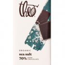 Theo Organic Sea Salt 70% Dark Chocolate Bar - 85 gram Pack (Pack of 10)