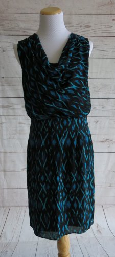 Banana Republic Factory Multi Color Pleated Sleeveless Blouson Dress - Size 6