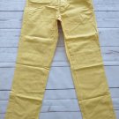 J. Crew Factory Classic Fit 100% Cotton Yellow Pants - Size 32 X 32
