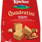 Loacker Quadratini Hazelnut Wafers - 250 gram Pack (Pack of 5)