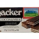 Loacker Classic Cocoa Milk Crispy Wafers - 175 gram Pack (Pack of 10)