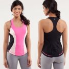 Lululemon Athletica Cardio Kick Tank Top Pinkelicious/ Parfait Pink/ Black - Size 6