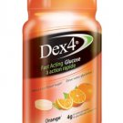 2 X Dex4 Glucose 4g Fast Acting Carbs Sugar Supplement Orange Flavour - 50 Tablets Pack