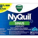 Vicks NyQuil Sinus Liquicaps Relief of Nighttime Sinus - 24 Liquid Capsule Pack (Pack of 2)