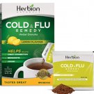 (Pack of 3) Herbion Naturals Cold & Flu Remedy Herbal Granules Lemon Flavour - 10 Sachet Pack