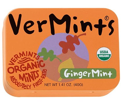 VerMints Organic GingerMint Mints - 40 gram Pack (Pack of 5)