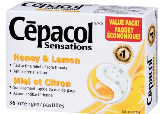 (Pack of 2) Cepacol Sensations Honey and Lemon Sore Throat Lozenges - 36 Lozenges Pack